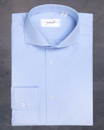 Camasa Business Bleu pentru barbati din colectia de camasi din bumbac Pileati de la Gentlemen's Boutique