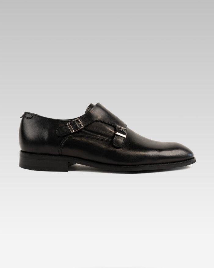Pantofi-Barbati-Double-Monk-Piele-Neagra-