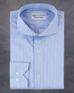 Camasa Popover bleu stripes dobby din colectia de camasi casual pentru barbati