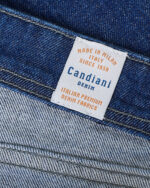 Eticheta Candiani Denim pe jeans bleumarin pentru barbati