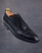 Pantofi Negri comozi din piele naturala din colectia de pantofi oxford pentru barbati