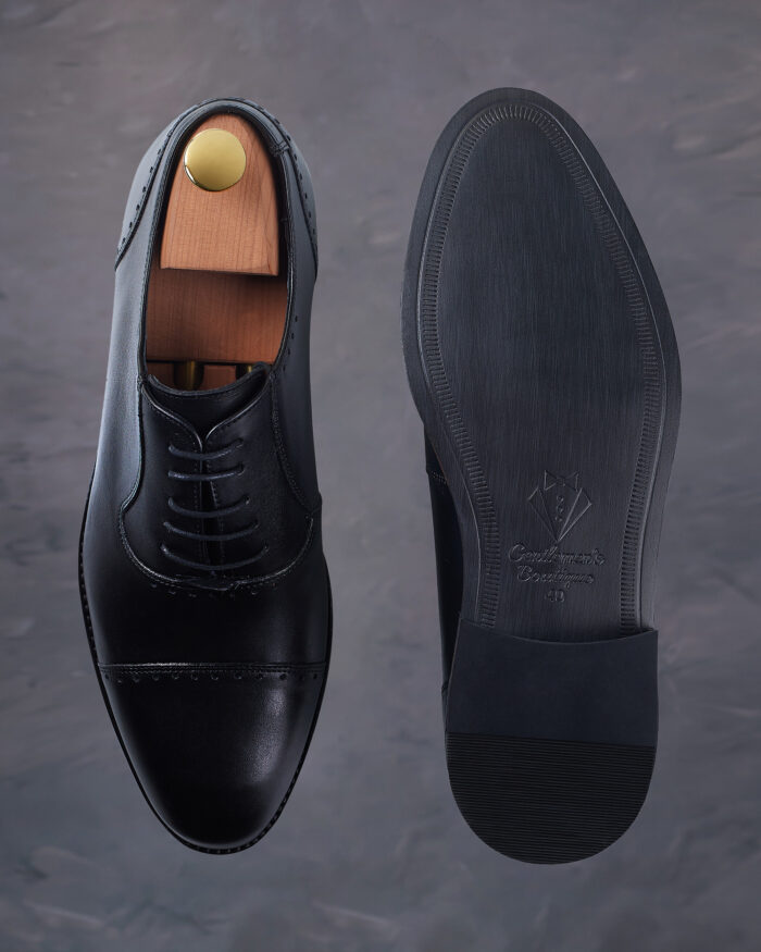 Pantofi clasici pentru barbati model oxford negri cu siret