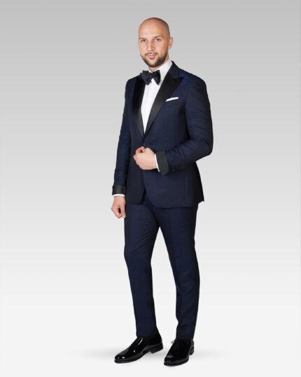 Costum-De-Ceremonie-Albastru-Metalizat-Zignone-Cu-Camasa-Cu-Butoni-Si-Guler-Italian-Si-Papion-Din-Matase-