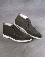 Botine-Bărbați-Suede-Gri-City-Loafers-