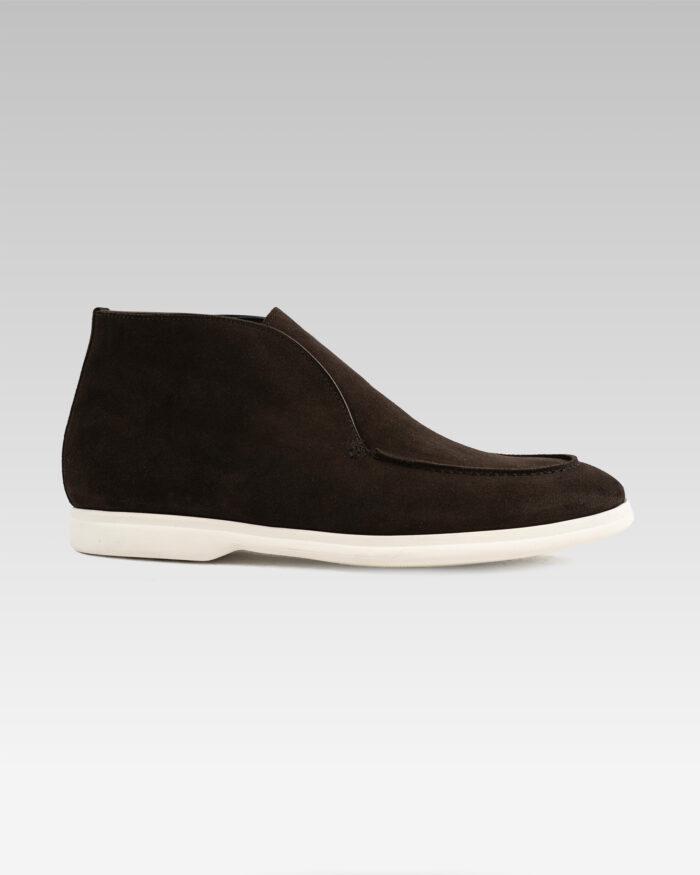 Botine-Barbati-Suede-Maro-City-Loafers-Stil-Loro-Piana-
