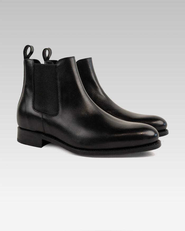 Ghete-Barbati-Chelsea-Din-Piele-Neagra-Realizate-Goodyear-Welted-
