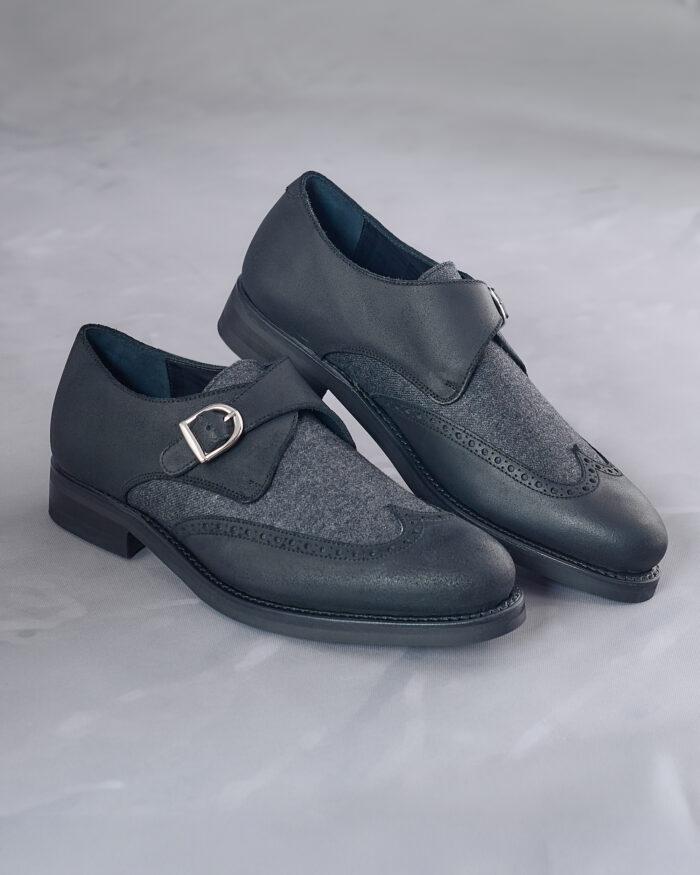 Pantofi-Bărbați-Business-Casual-Waxed-Single-Monk-