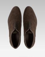 Pantofi-Suede-Maro-Brogue-Piele-Intoarsa-