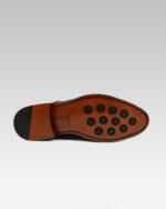 Talpa-Piele-Cognac-Insertii-Cauciuc-Pantofi-Made-To-Measure-Single-Monk-Maro-Patina-