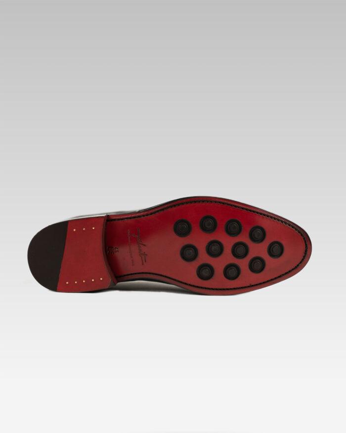 Talpa-De-Piele-Rosie-Pantofi-Negri-De-Lac-Barbati-