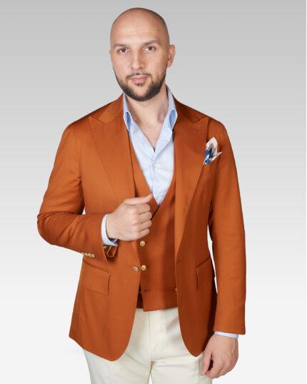 Costume-Barbati-Cluj-Gentlemens-Boutique-Tinuta-Luxury-Casual-Orange-