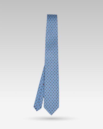 Cravata-Barbati-Matase-Bleu-Albinute-