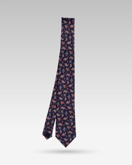 Cravata-Barbati-Matase-Bleumarin-Paisley-