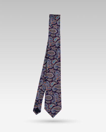 Cravata-Barbati-Matase-Mov-Paisley-