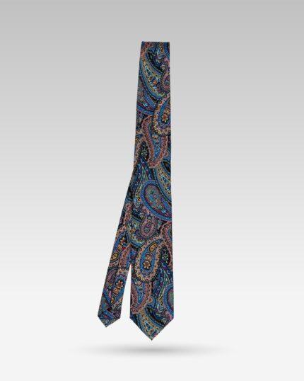 Cravata-Barbati-Matase-Multicolora-Paisley-