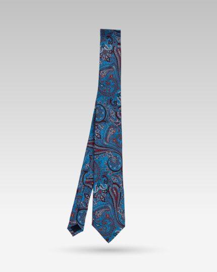 Cravata-Barbati-Matase-Turcoaz-Paisley-