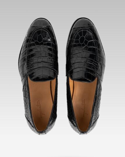 Loafers-De-Lux-Barbati-Loafers-Piele-Aligator-Loafers-Custom-Made-Loafers-Negri-Loafers-Crocodil-