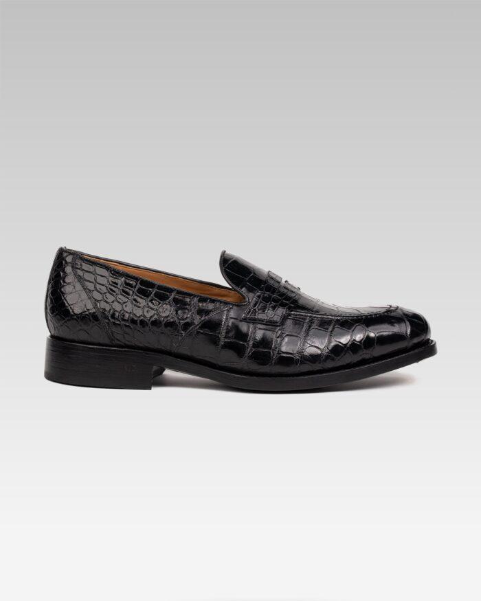 Pantofi-Made-To-Measure-Goodyear-Welted-Loafers-Din-Piele-Neagra-De-Aligator-Loafers-Barbati-